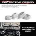 thumbnail image 5 of Xotic Tech AC Radio Knobs Cover Accessories Compatible with Chevrolet Equinox 2018-2023, Malibu 2016-2023 Center Console Air Conditioner Volume Headlight Ring Cover Trim (Aluminum Alloy, Silver) -4PCS, 5 of 9