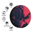 thumbnail image 4 of Naloa Rock Skull Guitarist PVC Leather Spare Tire Wheel Cover Spare Tire Cover, for Car Truck SUV Camper Trailer Universal Fit(14-17in)-16 inch, 4 of 6