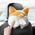 thumbnail image 6 of Cute Car Tissue Box under $5! Yannianjz Cute Car Hanging Paper Tissue Box Set, Fluffy Fleece Tissue Holder with Zipper, Portable Tissue Dispenser for Car, Home, Bedroom, Sofa Decor, 6 of 9