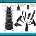 thumbnail image 5 of 11Pcs Universal Vacuum Attachment Kit with 5 Size Cuttable Adapter Wet Dry Use Home Car Cleaning Accessory Set,Suitable for Vacuum Attachments with 1", 1-1/4", 1-3/8", 1-1/2", 1-7/8", 5 of 9