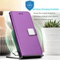 thumbnail image 6 of Tiflook For iPhone 13 Pro (6.1 inch) 2021 Wallet Case, Luxury PU Leather ID Cash Credit Card Holder Slots [Kickstand Feature] [Wrist Strap] Carrying Flip Cover [Purple], 6 of 7