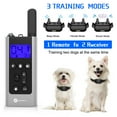 thumbnail image 3 of Dog Training Collars, Dog Shock Collars with 2 Receiver and 2 Collars 880yards Remote, 3 Training Modes Stop Barking Collar for Dogs Perfect Suitable for Small Medium Large Dogs D11T, 3 of 9