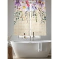 thumbnail image 5 of Wild Flowers Sheer Curtains 63 Inch Length 2 Panels Set Window Treatments, Vintage Country Floral Leaf Plant Beige Rod Pocket Semi Curtains for Living Room/Bedroom/Kitchen Décor, 104"W x 63"L, 5 of 7