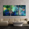 thumbnail image 2 of wall26 - 3 Piece Canvas Wall Art - Soothing and Vibrant Blue and Green Splotches of Paint - Modern Home Art Stretched and Framed Ready to Hang - 16"x24"x3 Panels, 2 of 3
