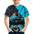 thumbnail image 1 of Motif de Voiture de Course Mode Impression 3d T-Shirt Créatif Garçons Manches Courtes Col Rond Vêtements Enfants Été, 1 of 6