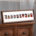 thumbnail image 3 of 10/20 Holes Photo Stand Mortise And Tenon Joint Black Walnut Picture Frame for Home, 3 of 8