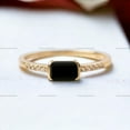 thumbnail image 4 of Black Onyx Ring Baguette Cut Silver Gold Ring,Everyday Ring Wedding Engagement Ring Anniversary Gift, 4 of 4