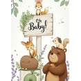 thumbnail image 3 of Wooden Sign Animal Banner Woodland Creatures Baby Shower Decoration for Nursery Wall Party Celebration, 3 of 7