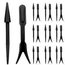 LOLIPPYY 12 Sets Hand Weeding Tool Gardening Tool For Plant Weeding Black PP General Users