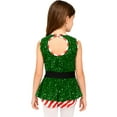 thumbnail image 2 of Mufeng Kids Girls Christmas Santa Elf Outfits Candy Cane Stripe Ballet Dance Leotard Stage Green 12, 2 of 5