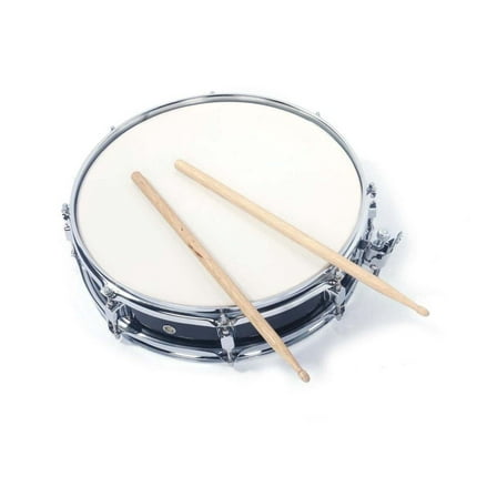 Wqmh 13x3.5 Inch Professional Snare Drum Drumsticks Drum Key Strap Set Wood & Metal Shell Percussion Black