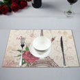 thumbnail image 1 of BSDHOME Paris Eiffel Tower Table Placemat Food Mat 12x18 Inches, 1 of 4