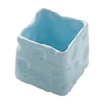 thumbnail image 2 of Ceramic Cheese Shaped Storage Jar Organizer, 8cm x 8cm Desktop Pen Holder and Cosmetic Container, Vibrant Decorative Ceramic for Office/Home/Dorm Countertop, 2 of 6