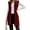 Wine Red, variant on Womens Long Vests Sleeveless Draped Lightweight Open Front Cardigan Layering Vest with Side Pockets