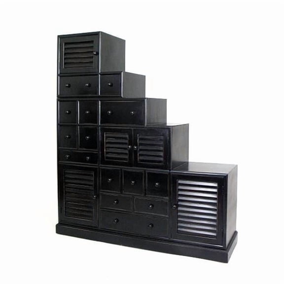 Wayborn Furniture 5575B Tonsu Step Cabinet