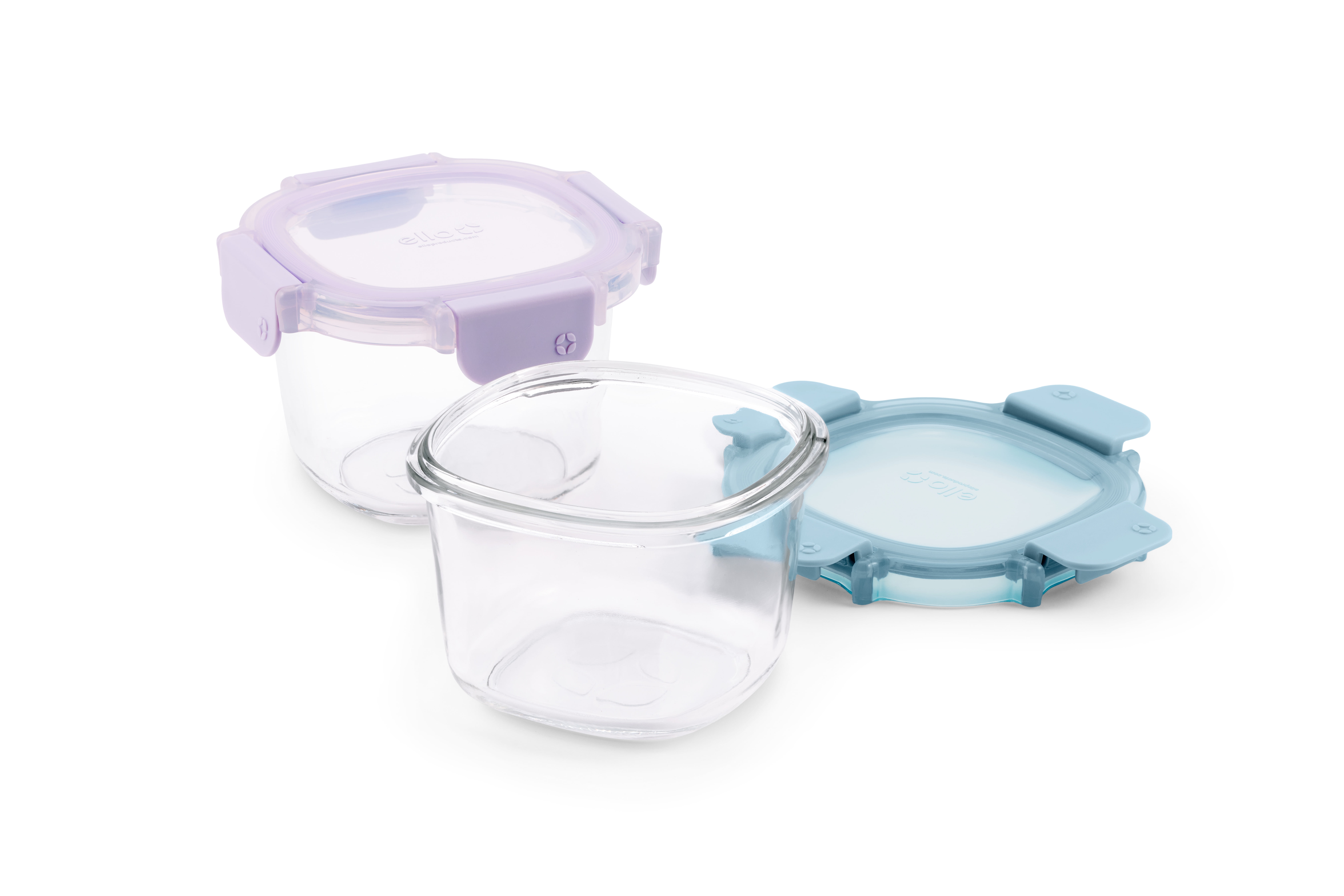 (2 pack) Ello Color Lock Clear Glass Leak-Proof Food Storage Container (2 Count)
