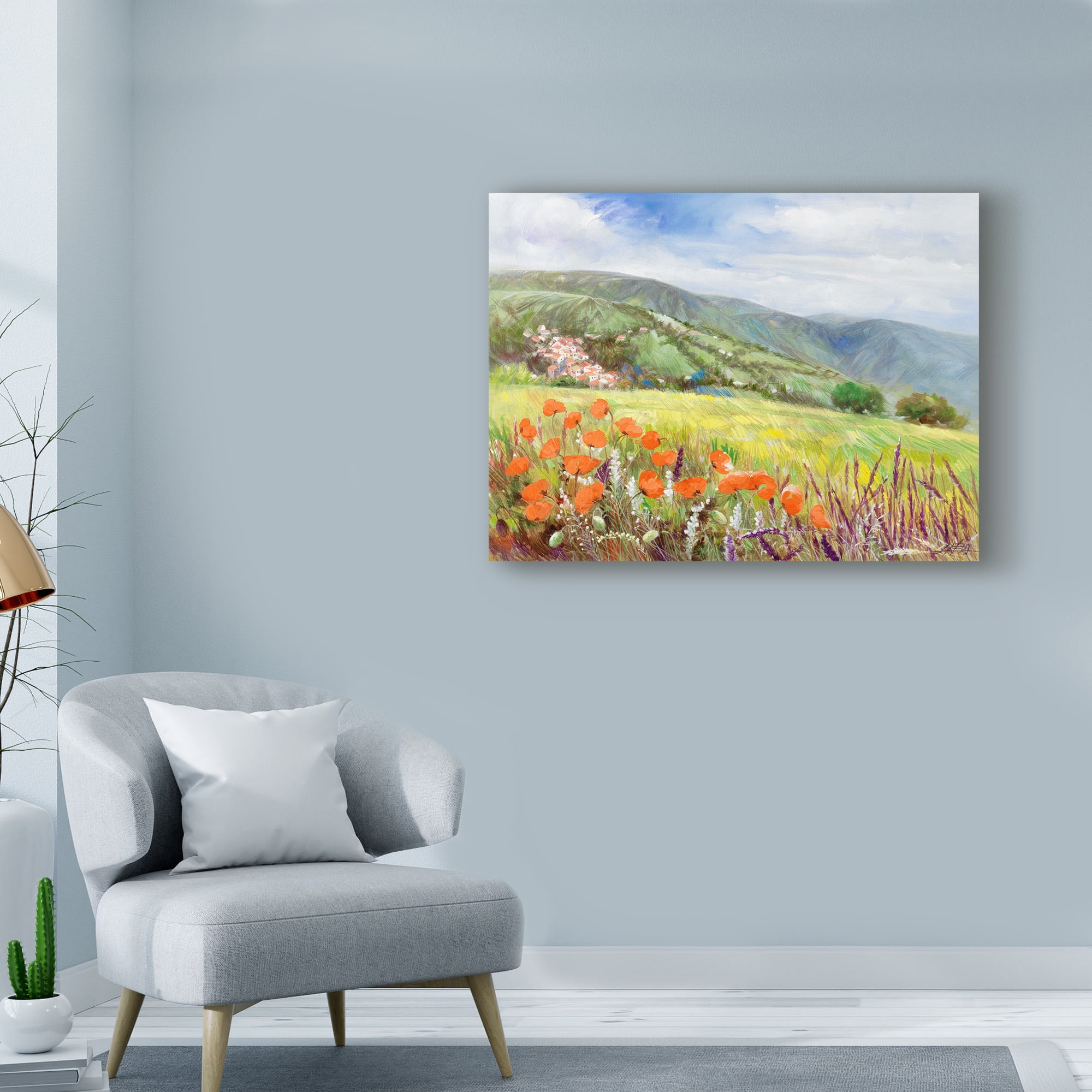 Trademark Fine Art 'Blooming Poppy 1' Canvas Art by Li Bo