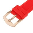 thumbnail image 3 of Barras de de cierre de despliegue a prueba de agua de goma de silicona roja Correa de reloj 19mm, 3 of 8