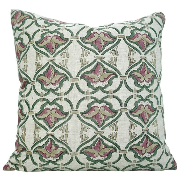 Fabdivine Hand Block Print Pillow Covers for Every Home, 12"X20", Viscose Linen Pillow Covers, Hridyavan