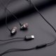 thumbnail image 1 of Auriculares con cable en la oreja de metal con anillo rojo y azul tipo C para teléfono móvil Universal con control de ajuste de cable de trigo de 3,5 mm, 1 of 3