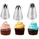 thumbnail image 1 of 3 Piping Nozzles - 1m 2d 2f Large Piping Nozzle Tips, Stainless Steel Cake Decorating Tips For Frosting, Cupcakes., 1 of 4