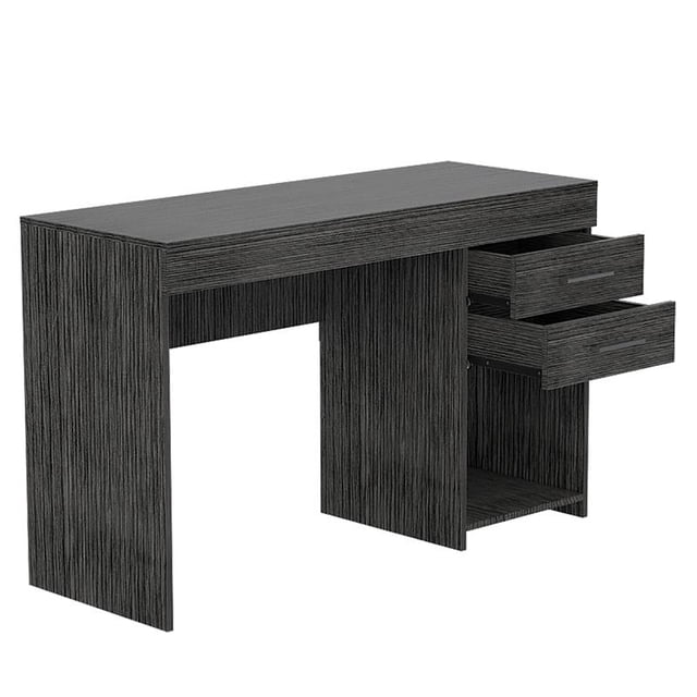 Tuhome Modern Engineered Wood Charcoal Ibare Two Drawer Computer Desk