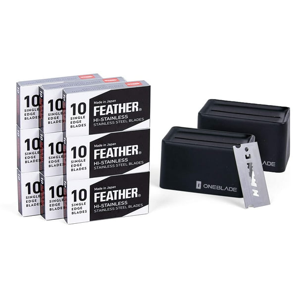 30 Feather FHS-10 Japanese Steel Razor Blades - Refill for OneBlade Core, Hybrid, & Genesis Razors - Single Blade Razor