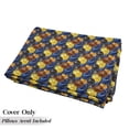 thumbnail image 5 of Clock Floor Pillow Lounger Cover, Pattern Faces on It Vintage Style Inspired Illustration Design, Nap Mat Printed Fabric Case for 5 Pillows, 88" x 27", Yellow and Black, by Ambesonne, 5 of 5