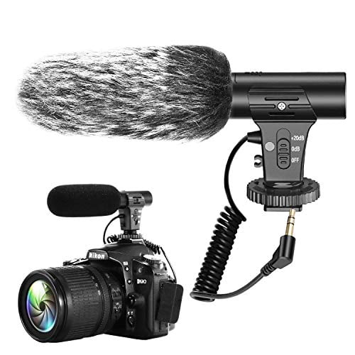 Camcorder Microphone Not for Canon T5i,T6 Photography Interview Shotgun Mic Microphone for Nikon Canon DSLR Camera/DV Camcorder with 3.5mm Jack 