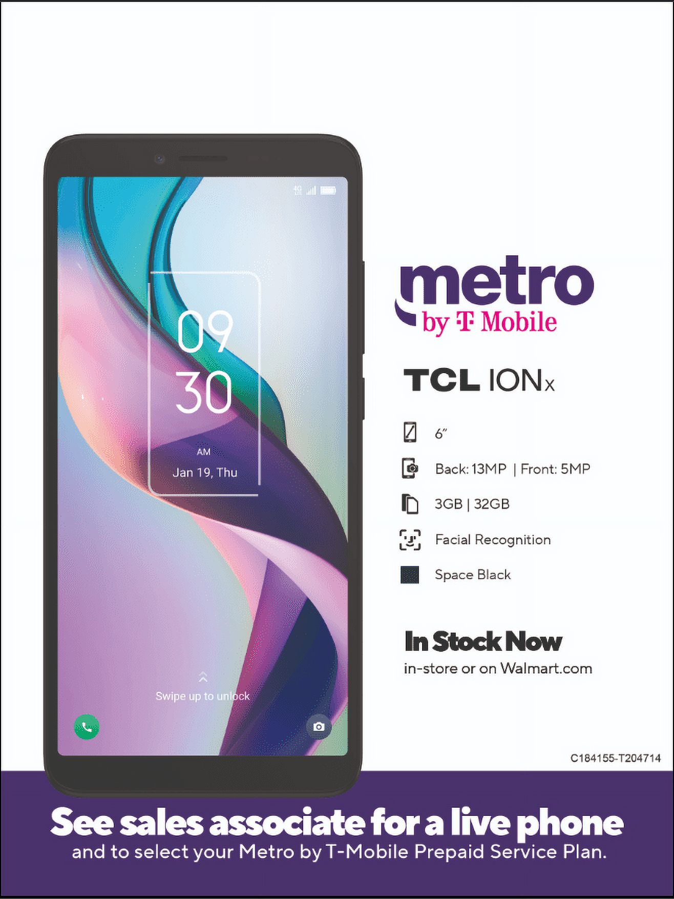 Metro by T-Mobile TCL ION X, 32GB, Black - Prepaid Smartphone