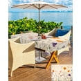 thumbnail image 5 of Hokiten Outdoor Tablecloths with Umbrella Hole & Zipper, Retro Spring Floral Rectangle Tablecloth 52x70 Inch, Botanical Flowers Summer Waterproof Table Cloth, Patio/Pool/Picnic Table Covers, 5 of 7