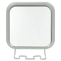 Gymnture Fogless Shower Mirror with Suction Cup & Hooks (Silver)