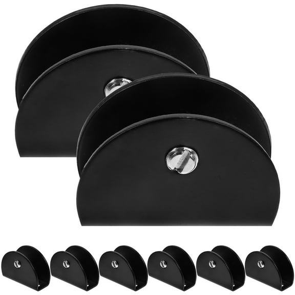 BERTDOMD 8pcs Mirror Clip Semicircle Glass Shelf Bracket Floating Shelf Clamp Mirror Hook Size L