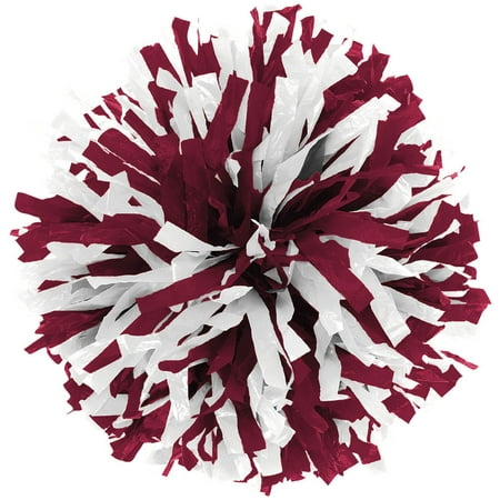 In-Stock Youth Cheerleading Pom Maroon/Wht