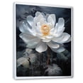 thumbnail image 2 of Designart "Delicate Intricacy White Flower wall art I" Abstract Botanicals Floater Framed Canvas Art Print, 2 of 7