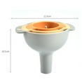 thumbnail image 4 of 2pcs 4 in 1 Kitchen Funnels Set Multifunction Nested Funnel Plastic Oil Strainer Wine Filtering Tool (Orange+Blue), 4 of 8