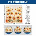 thumbnail image 6 of Country Sunflower Chair Covers Set of 1 Watercolor Orange Florals Field Farmhouse Chair Back Covers Stretch Removable Washable Slipcovers Protector for Dining Room Kitchen Party Decor, 6 of 9
