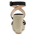 thumbnail image 3 of BLISSFUL STEP Sandales Compensées Espadrilles à Bride Arrière à Brides Croisées pour Femmes, 3 of 7