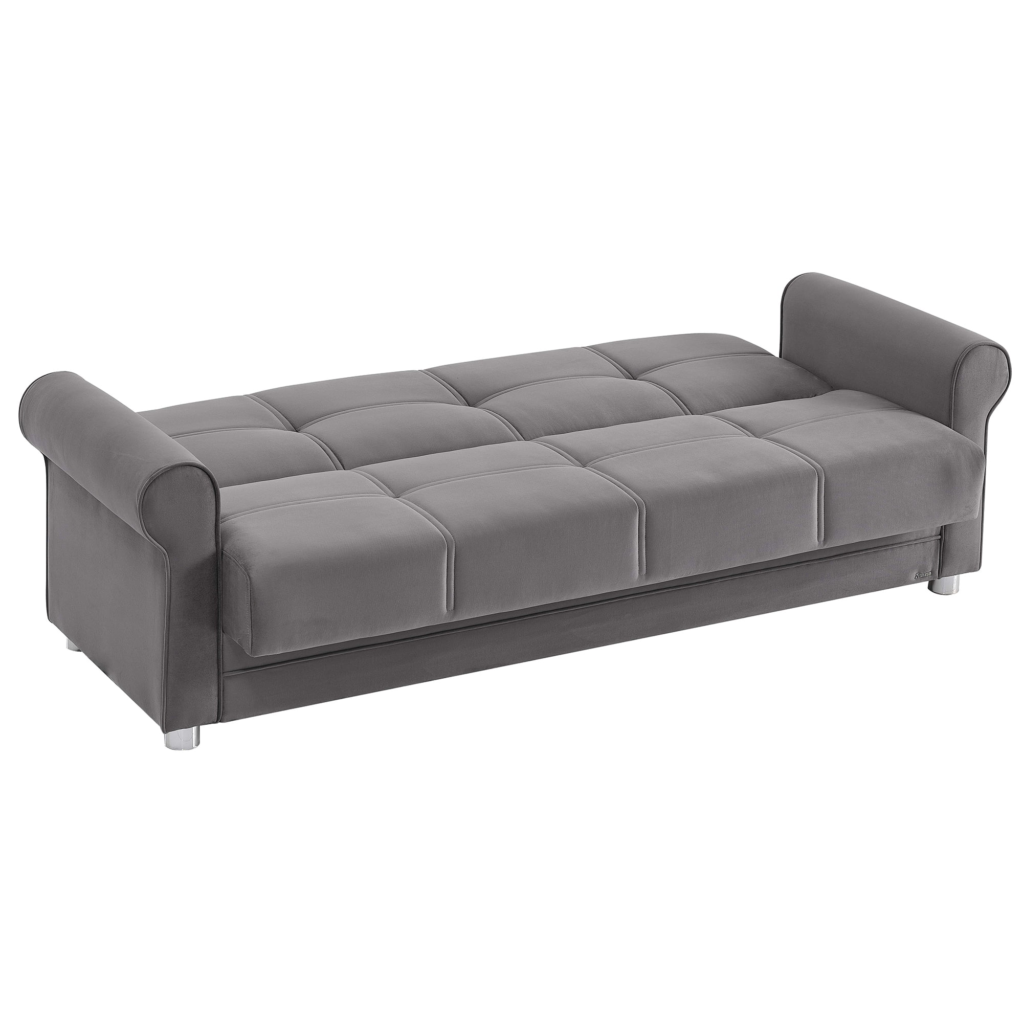 Ottomanson Convertible Sleeper Sofa Bed with Hidden Storage, Firm Comfort Couch, Gray
