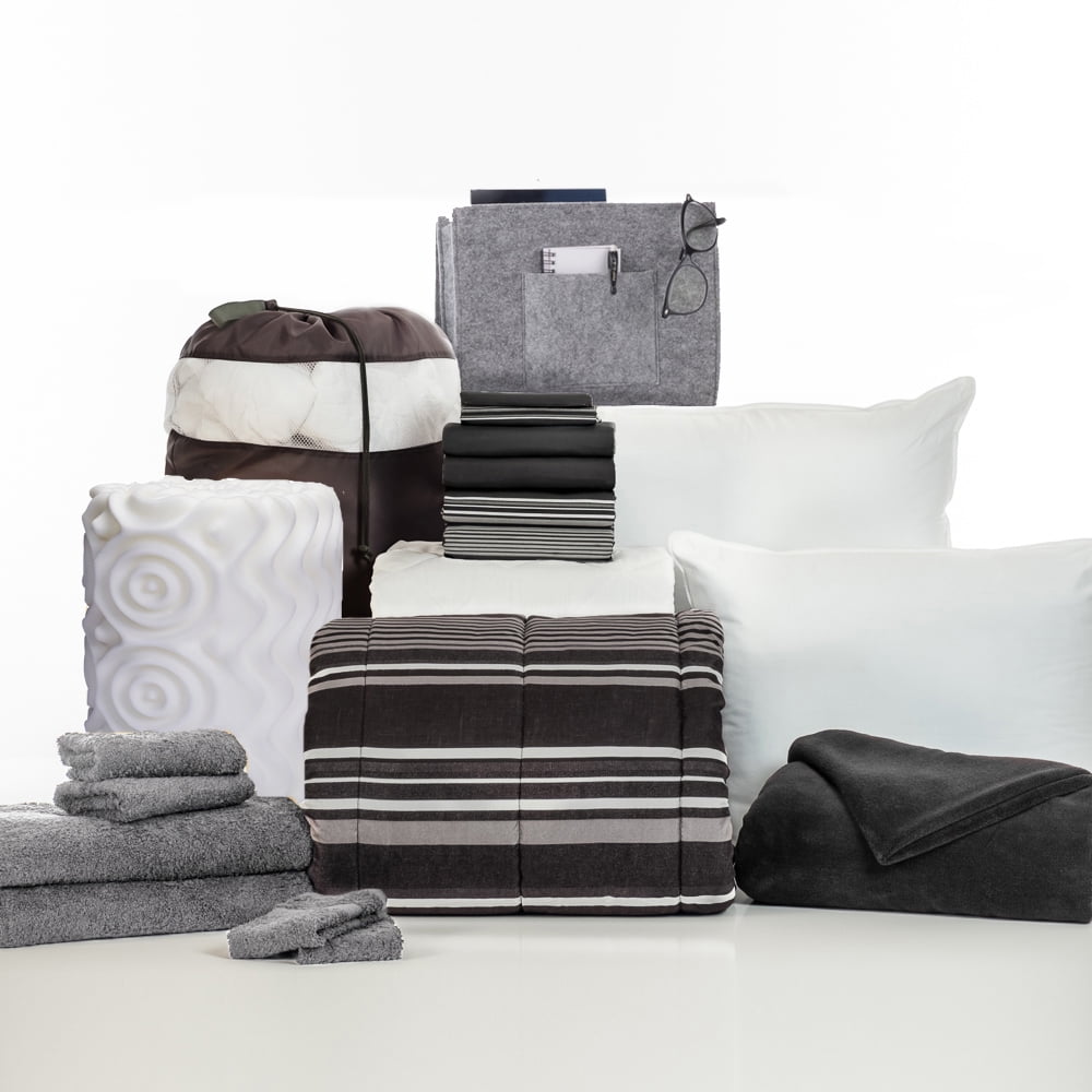 The Comfort Pak, Black Easton, 20Piece College Dorm Bedding Comforter