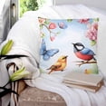 thumbnail image 4 of Spring Floral Decorative Pillowcase 20''x20'', Pastoral Butterfly Birds Elegant Throw Pillow Covers Soft Cushion Case for Couch Sofa Bedroom Living Room, Pillowcase Boho Decor, 4 of 8