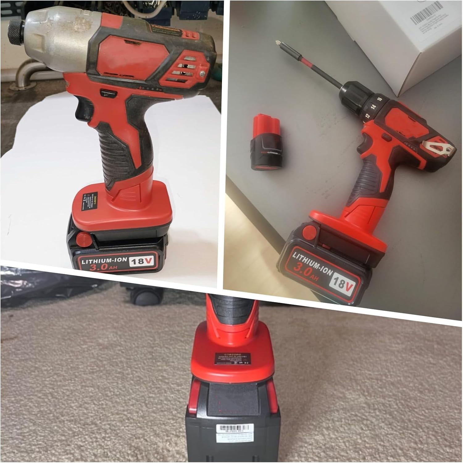 1 Pack Battery Adapter for Mil*wau*ke M-18 to M-12, DM20M12 Adapter Convert for De*walt 18-60V to Replace for Mil*wau*kee 18V Battery Work for Mil*wau*kee M-12 12V Power Tools
