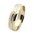 thumbnail image 2 of 14K Tri Color Gold 5mm Wedding Band (Size 5 to 13.5), 13.5, 2 of 3