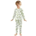 thumbnail image 3 of joogoo Fruits Paint 2 Piece Long Sleeve Tee and Pants Cotton Pajama Set 4T, 3 of 7