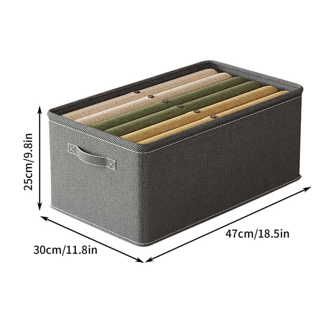 Xihbxyly Caja de Almacenamiento Plegable, Tela Catiónica Gruesa, Estructura de Acero Resistente, Gran Capacidad, Organización Del Hogar, Usos Múltiples, Fácil de Limpiar, 47 X 27 X 20 Cm