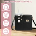 thumbnail image 3 of PU Leather Crossbody Cup Holder Bag Waterproof Portable Water Bottle Holder With Detachable Strap for Outdoor Shopping Sport, 3 of 11