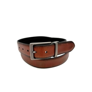 George Men's Reversible Leather Belt, 35MM Brown and Black
