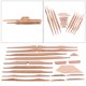 thumbnail image 2 of Kit de 17 piezas de refuerzo de madera de abeto Sitka de 41 pulgadas para guitarra acústica, accesorios de bricolaje, GS307, marrón claro, 2 of 7