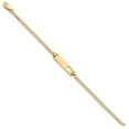 thumbnail image 4 of Auriga Fine Jewelry 10K Yellow Gold Flat Curb Link Id Bracelet 6" for Women, 4 of 5