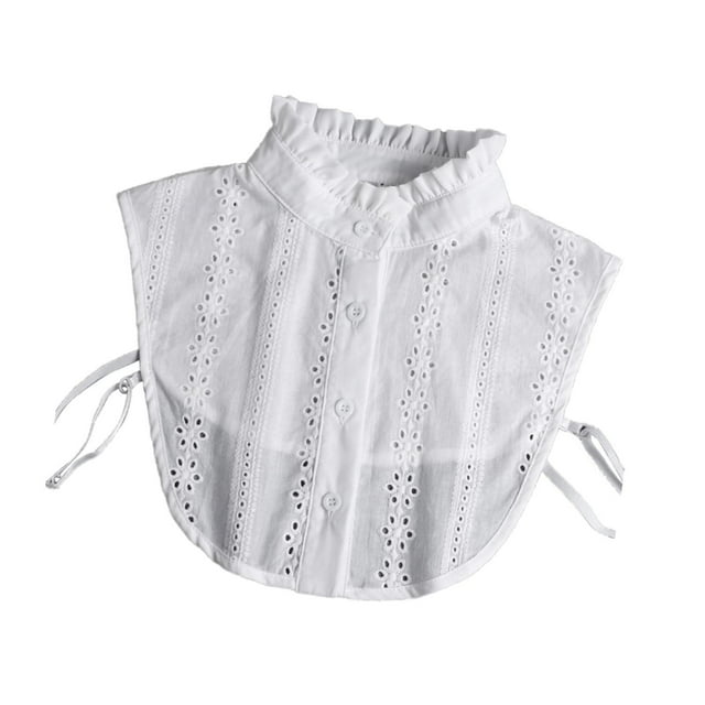 Cuello falso para damas, elegante cuello falso para uso diario, camisetas, vestidos y ropa. Blanco